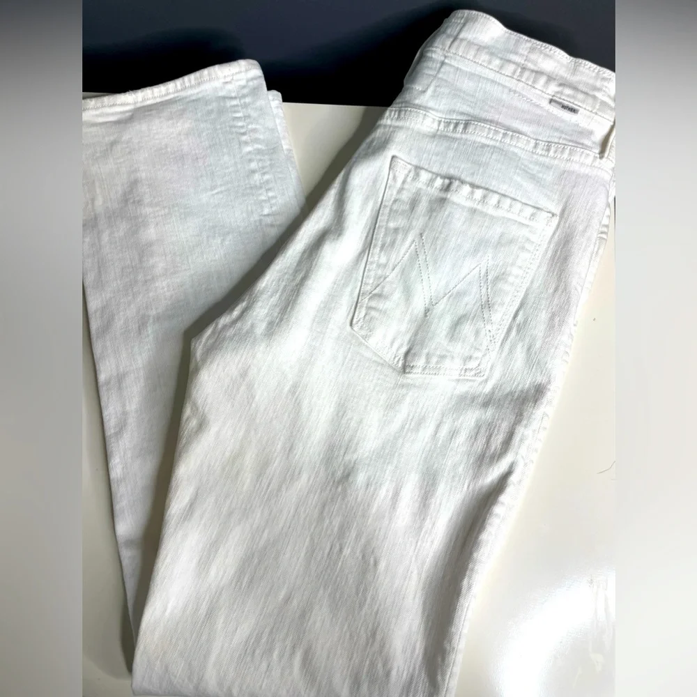 MOTHER High Wasted Hiker Hover White Denim Jeans. Size 28. New never worn. - Picture 1 of 4